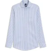 BOSS Camisa clássica 'HANK' azul claro / branco