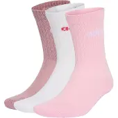 Adidas Meias de desporto 'Linear Crew Cushioned 3 Pairs' malva / cor-de-rosa / vermelho / branco