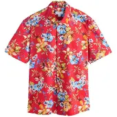 Next Camisa azul claro / mel / verde claro / vermelho vivo
