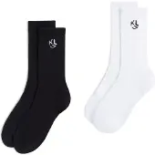 Karl lagerfeld JEANS Meias ' Monogram-Socken in mittlerer Länge - 2er-Packung ' branco