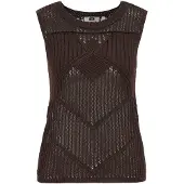 We fashion Top de malha castanho escuro