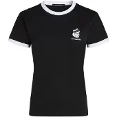 Karl Lagerfeld Camisa 'Ikon Choupette' preto / branco