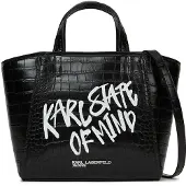 Karl lagerfeld JEANS Malas de tiracolo preto / branco