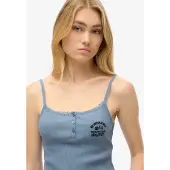 Superdry Camiseta Sem Mangas Essential Button Down