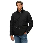 Superdry para homem. M5012270A Casaco Coach acolchoado preto (S), Casual, Poliéster