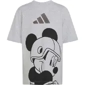 Adidas Camisa funcionais 'Disney Micky Maus' cinzento claro / preto