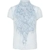 Saint tropez Blusa 'LiljaSZ' azul claro / branco