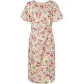 TATUUM Vestido 'Vesper' amarelo dourado / pitaya / rosa pastel / offwhite