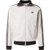 Adidas Casaco em moletão 'Classic' castanho escuro / offwhite