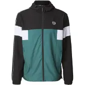 Sergio Tacchini Casaco de treino petróleo / preto / branco