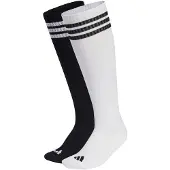 Adidas Meias de desporto '3 Stripes Knee 2 Pair Pack' preto / branco