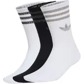 Adidas Originals Meias '3 STRIPES GLITTER CREW 3 PAIRS' antracite / preto / prata / branco