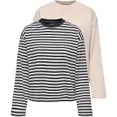 ONLY Camisa 'ONLHAPPY' bege / antracite
