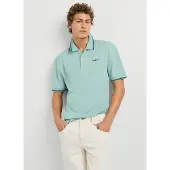 Pepe Jeans para homem. PM5400142 Polo Matthew turquesa (M), Casual, Verde, Algodão, Manga curta