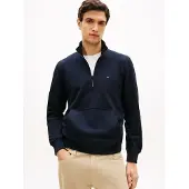 Tommy Hilfiger Moletom Com Meia-zíper Essential Terry