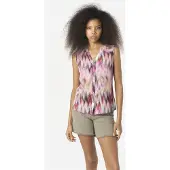 KOROSHI Blusa castanho escuro / cinzento claro / verde claro / vermelho