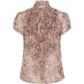 Saint tropez Blusa 'LiljaSZ' bege / oliveira / cor-de-rosa