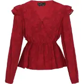 Faina Blusa borgonha
