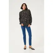 Kaffe Blusa 'KA Luna' bege / preto