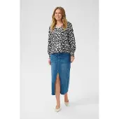 Kaffe Blusa 'Alice' cinzento / preto / branco