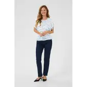 Kaffe Blusa 'KAAmber' azul claro / branco