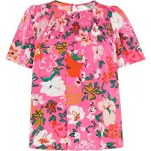 Usha Blusa mistura de cores / rosa