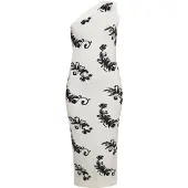 Ebeeza Vestido preto / branco lã
