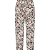 Usha Calças bege / laranja / preto / branco