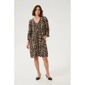 Kaffe Vestidos camiseiros 'Pedra' bege escuro / castanho / preto