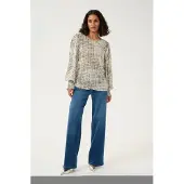 Kaffe Blusa 'KA Trinike' bege / cinzento claro