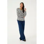 Kaffe Blusa 'KA Mathilde' preto / branco