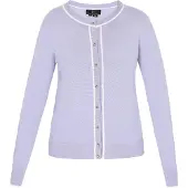 Faina Casaco de malha lilás / branco