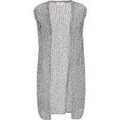 Usha Colete de malha 'Fashion Look' preto / branco