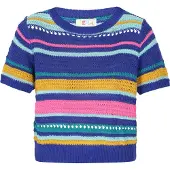 IZIA Pullover navy / aqua / açafrão / rosa claro
