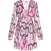 IZIA Vestido azul claro / cor-de-rosa / rosa claro / preto