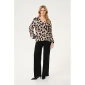 Kaffe Blusa bege / preto / branco