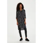 Kaffe Vestido 'Marana' preto / branco