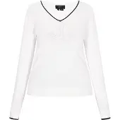Faina Pullover preto / offwhite