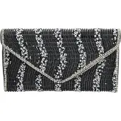 Faina Clutches preto / transparente