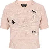 Faina Pullover 'Fashion Look' cor-de-rosa / preto / branco