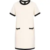 Dreimaster Klassik Vestido de malha preto / offwhite