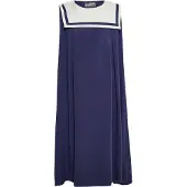 Dreimaster Vestido marinho / branco