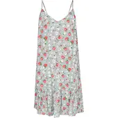 Mymo Vestido de verão verde / verde pastel / vermelho / branco