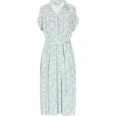 FELIPA Vestidos camiseiros creme / azul claro