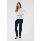 Kaffe Blusa 'Edita Amber' azul claro / branco