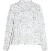 Dreimaster Blusa azul / castanho / branco
