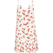 Mymo Vestido de verão 'Spring Summer' verde / vermelho / branco