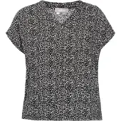 FELIPA Blusa 'Fashion Look' preto / branco