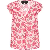 Faina Blusa 'Fashion Look' amora / branco