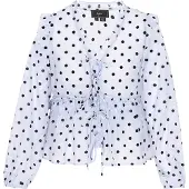 Faina Blusa 'Fashion Look' azul claro / preto